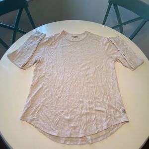 Express Mens Solid Waffle Knit Long Sleeve T-Shirt